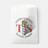 Sachets En Papier Salon de coiffure Barber King Crown Barber Pole Sa (Devant)