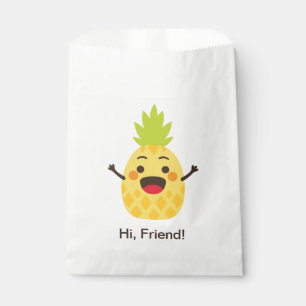 Sachets En Papier Salut les amis ! Illustration d'ananas