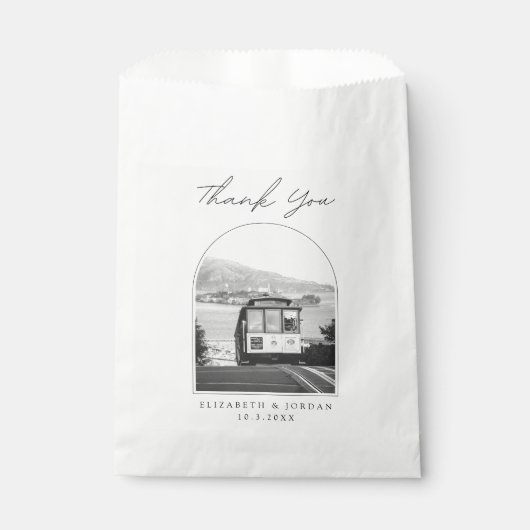 Sachets En Papier San Francisco Mariage Trolley Merci photo (Devant)