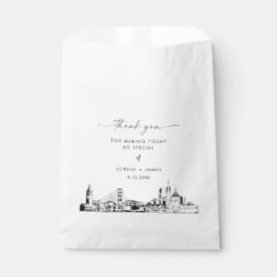 Sachets En Papier San Francisco Skyline Mariage Merci Favoriser les