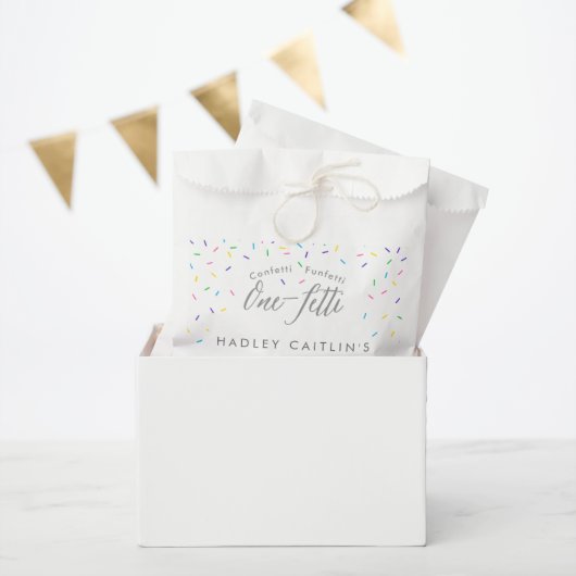 Sachets En Papier Saupoudrer première invitation d'anniversaire, con (Fête)