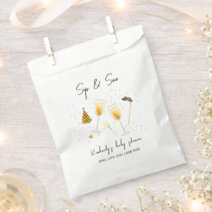 Sachets En Papier Saupoudrer Sip et voir Baby shower de verre de Cha