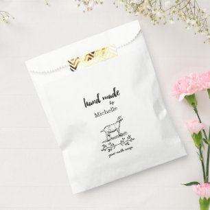 Sachets En Papier Savon de lait de chèvre fait main Monogramme perso