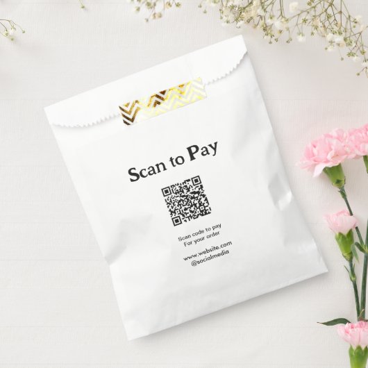 Sachets En Papier Scanner pour payer la commande QR code ajouter un (Scellé)