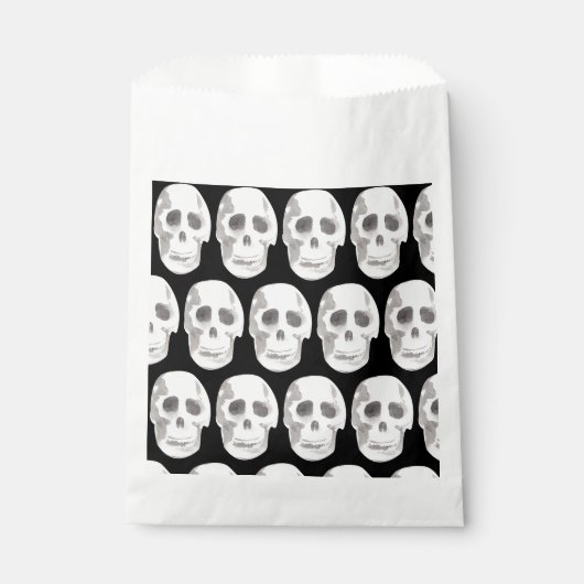 Sachets En Papier Scary Scull Black & White Pattern (Devant)