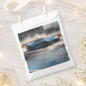 Sachets En Papier Scène dynamique de course urbaine bleue (Coupé)