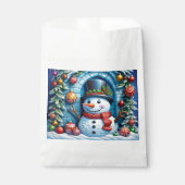 Sachets En Papier Schneemann mit Weihnachtsdeko - (Devant)