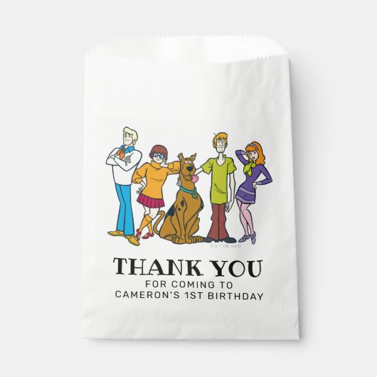 Sachets En Papier Scooby-Doo et le Merci d'anniversaire de Gang (Devant)