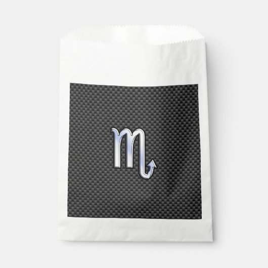 Sachets En Papier Scorpio Zodiac Sign on Carbon Fibre Print (Devant)
