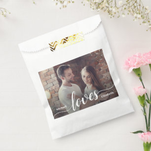 Sachets En Papier Script d'amour photo Couples personnalisés