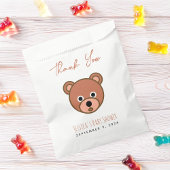 Sachets En Papier Script de remerciement de l'ours mignon pour la ba
