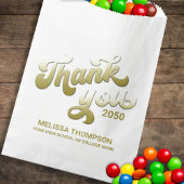 Sachets En Papier Script de typographie or simple Merci