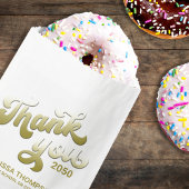 Sachets En Papier Script de typographie or simple Merci