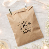 Sachets En Papier Script LET IT SNOW Faveur de Noël d'hiver (Coupé)