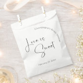 Sachets En Papier Script moderne Fête des mariées L'amour est doux (Coupé)