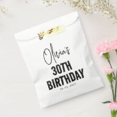 Sachets En Papier Script noir moderne 30e anniversaire chic & minima (Scellé)