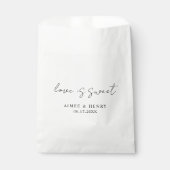 Sachets En Papier Script rustique Mariage moderne (Devant)