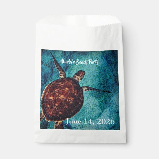 Sachets En Papier Sea Turtle Beach Party (Devant)