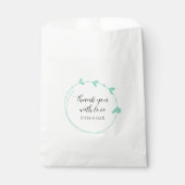 Sachets En Papier Seafoam simple coeur Mariage de couronne (Devant)