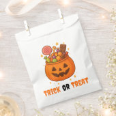 Sachets En Papier Seau citrouille plein de sucré - Halloween (Coupé)