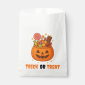 Sachets En Papier Seau citrouille plein de sucré - Halloween (Devant)