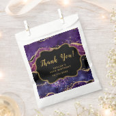 Sachets En Papier Séquins d'or violet foncé Agate Anniversaire Merci (Coupé)