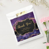 Sachets En Papier Séquins d'or violet foncé Agate Anniversaire Merci (Scellé)