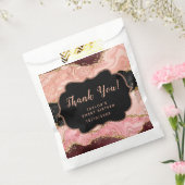 Sachets En Papier Séquins rose noir Agate Sweet sixteen Merci (Scellé)