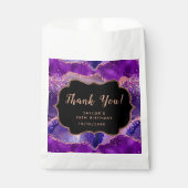 Sachets En Papier Séquins rose pourpre foncé Agate Anniversaire Merc (Devant)