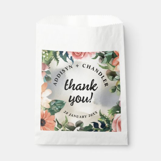 Sachets En Papier Serene Garden Wreath : Pastel Floral Elegance (Devant)