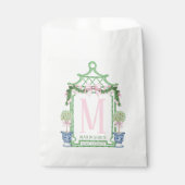 Sachets En Papier Serre preppée avec En vichy rose | Baby shower (Devant)