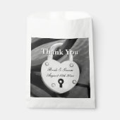 Sachets En Papier Serrure d'amour en forme de coeur avec mariage de  (Devant)