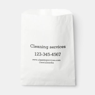 Sachets En Papier Services de nettoyage ajouter numéro site web adre