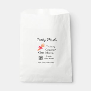 Sachets En Papier services de restauration ajouter nom code QR site