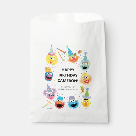 Sachets En Papier Sesame Street Pals Confetti Anniversaire (Devant)