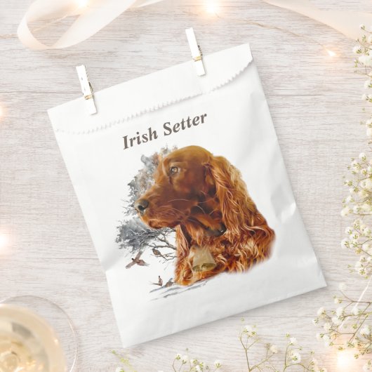 Sachets En Papier Setter irlandais (Coupé)