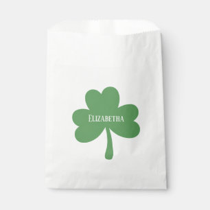 Sachets En Papier Shamrocks verts St. Patrick's Day Nom personnalisé