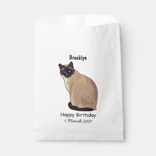 Sachets En Papier Siamese cat cartoon (Devant)