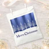 Sachets En Papier Silhouettes d'arbre blanc Noël élégant (Coupé)