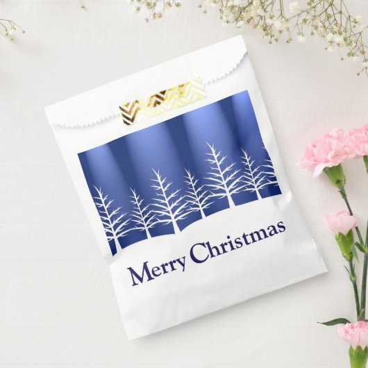 Sachets En Papier Silhouettes d'arbre blanc Noël élégant (Scellé)