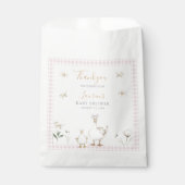 Sachets En Papier Silly Goose Whimsical Bow rose Baby Girl Douche (Devant)