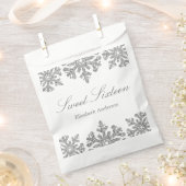 Sachets En Papier Silver Snowflake Winter Sweet 16 (Coupé)
