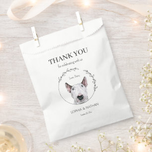 Sachets En Papier Simple Bull Terrie Mariage de chien Merci Favorise