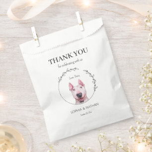 Sachets En Papier Simple Bull Terrie Mariage de chien Merci Favorise