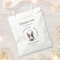 Simple Bull Terrie Mariage de chien Merci Favorise