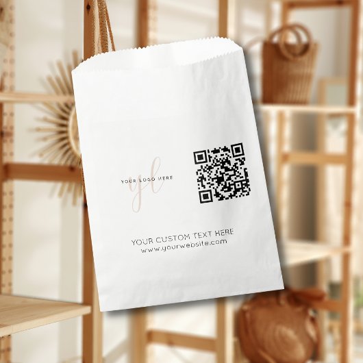 Sachets En Papier Simple Business Logo QR Code Event Marketing