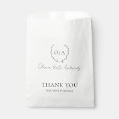 Sachets En Papier Simple classique Monogramme Wreath Élégant (Devant)