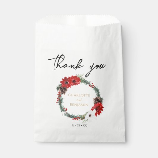 Sachets En Papier Simple classique Noël moderne Mariage (Devant)