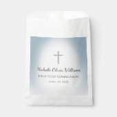 Sachets En Papier Simple Cross Boys Première communion Dusty Blue (Devant)