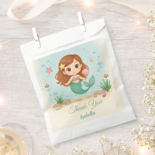Sachets En Papier Simple cute little mermaid (Coupé)